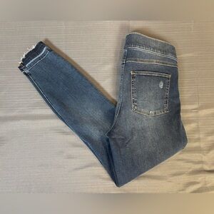 SPANX Skinny Jeans Leggings Women’s M | Shaping Denim | Raw Hem | Stretch